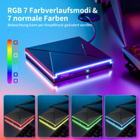 Externá CD/DVD mechanika Umaniy s RGB osvetlením, USB 3.0 a USB-C konektorom, napaľovačka a čítačka CD/DVD +/-RW ROM pre notebook, PC, MacBook, iMac, Windows 6