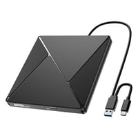 Umaniy Externá CD DVD mechanika USB 3.0 a USB-C optická napaľovačka a čítačka pre notebook, PC, MacBook, kompatibilná s Windows 11 10 8 7, Linux a MacOS, prenosný DVD napaľovač 1