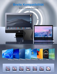 Umaniy Externá CD DVD mechanika USB 3.0 a USB-C optická napaľovačka a čítačka pre notebook, PC, MacBook, kompatibilná s Windows 11 10 8 7, Linux a MacOS, prenosný DVD napaľovač 2