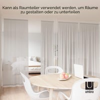 Teleskopická garniža a deliaca priečka Umbra Anywhere Rod, biela, bez vŕtania, priemer 25 mm, 91 – 168 cm 5