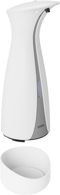 Umbra Otto 250 ml Automata Szappanadagoló Folyékony Szappanhoz és Kézfertőtlenítőhöz Fali Tartóval, Fehér/Szürke 4