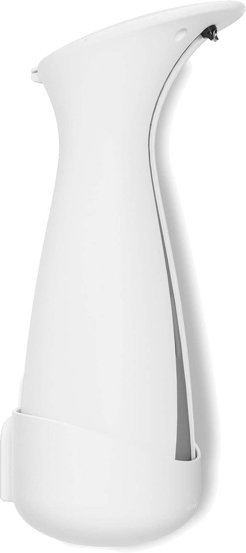 Umbra Otto 250 ml Automata Szappanadagoló Folyékony Szappanhoz és Kézfertőtlenítőhöz Fali Tartóval, Fehér/Szürke