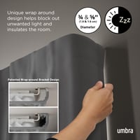 Umbra Twilight dupla karnistartó rúd, állítható 76-213 cm, D25mm, nikkel színű, kétrúdas függönytartó 4