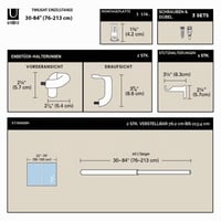 Galerie perdea extensibilă Umbra Twilight, 77-214 cm, D19 mm, nichel, oțel, capete rotunde, pentru blackout, montare ușoară, capacitate portantă 10 kg 3