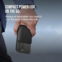 UMBRELLA Powerbank 10000 mAh Kék - Vezeték Nélküli Mágneses Töltő USB-C Gyorstöltés 22.5W PD 20W LED Kijelző Hordozható 7
