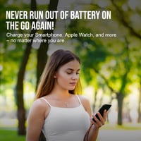 UMBRELLA Powerbank 10000 mAh Kék - Vezeték Nélküli Mágneses Töltő USB-C Gyorstöltés 22.5W PD 20W LED Kijelző Hordozható 3