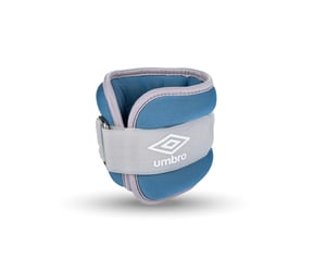 Umbro utezi za zglobove ruku i nogu - 2 x 500g - Podesivi čičak - Udobno nošenje - Sivo/Plavi
