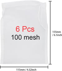 UMCHU 6 db 100 Mesh Finomszövetű Növényi Tej Szűrő Zsák Mosható Gyümölcslé Zöldséglé Szűréshez 2