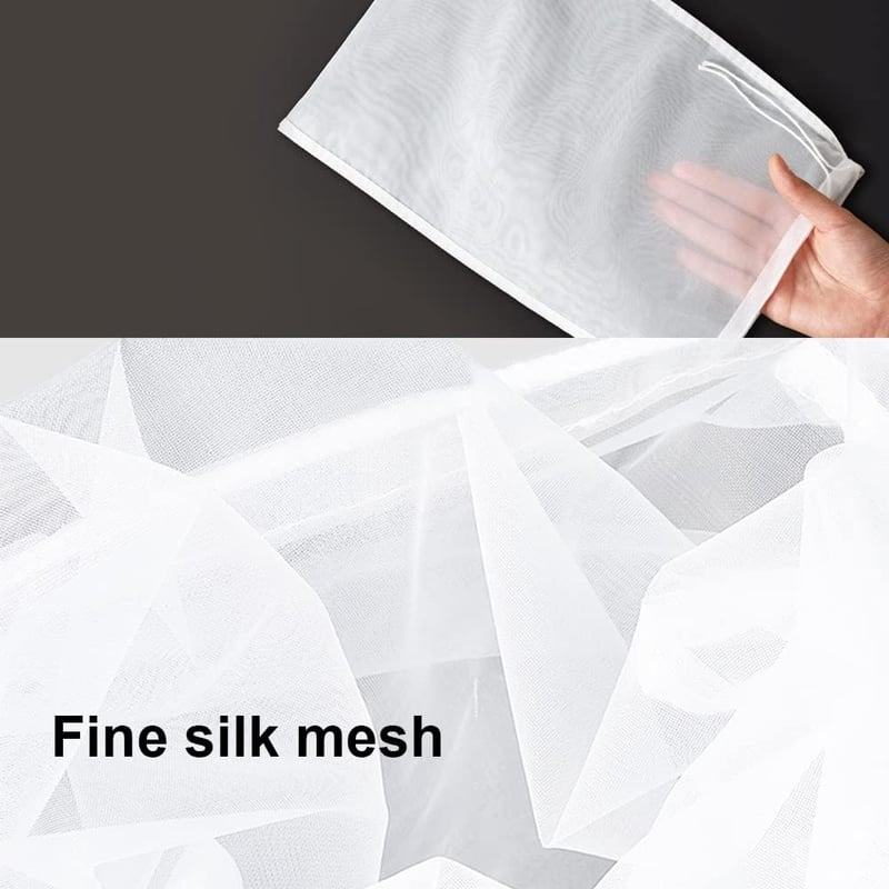 UMCHU 6 db 100 Mesh Finomszövetű Növényi Tej Szűrő Zsák Mosható Gyümölcslé Zöldséglé Szűréshez