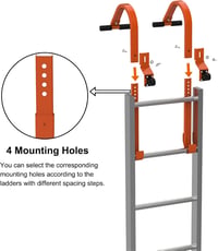 Umelee Létrahorog 2db Tetőhorog Kerékkel Univerzális Létra Kiegészítő 250kg 3