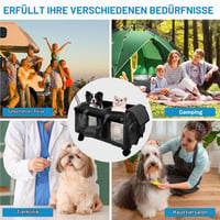 Geantă de transport pliabilă pentru animale de companie Umelee, cu 2 compartimente, roți și mâner telescopic, până la 20 kg, pentru 2 pisici/câini, negru 7