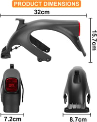 Umelee Segway Ninebot Max G2 hátsó sárvédő LED lámpával 7