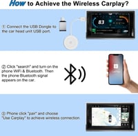 Umelee Wireless CarPlay Adapter iPhone autóhoz, vezeték nélküli CarPlay dongle 7