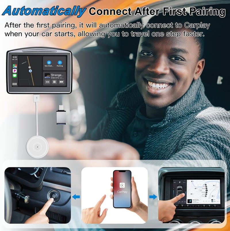 Umelee Wireless CarPlay Adapter iPhone autóhoz, vezeték nélküli CarPlay dongle