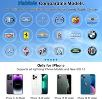 Umelee Wireless CarPlay Adapter iPhone autóhoz, vezeték nélküli CarPlay dongle 5