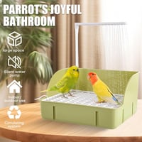 Umisu Automata Madárfürdő Szivattyúval Zöld L Méret Papagájoknak Madaraknak - Green, L 3