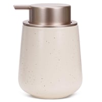 Keramický dávkovač mydla Umlaca 350 ml, opakovane plniteľný, s veľkou pumpičkou, na tekuté mydlo, šampón, sprchovací gél, béžový, do kuchyne a kúpeľne 1