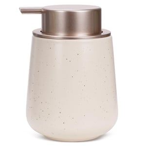 Umlaca keramički dozator za sapun 350 ml, nadopunjiv, s velikom glavom pumpe, za tekući sapun, šampon, gel za tuširanje, bež, kuhinja i kupaonica