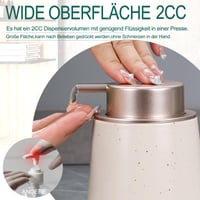 Keramický dávkovač mydla Umlaca 350 ml, opakovane plniteľný, s veľkou pumpičkou, na tekuté mydlo, šampón, sprchovací gél, béžový, do kuchyne a kúpeľne 2
