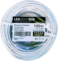 Unal H05VVV-F Kábel 3x1,5mm² 100m Fehér - 500V Réz Vezeték Lakó- és Kereskedelmi Épületekhez, 70°C Hőállóság, Fix és Mobil Szereléshez 1