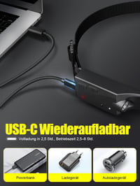 UNBON LED Fejlámpa Újratölthető USB-C 350 Lumen 5 Fénymód 230° Mozgásérzékelő IPX4 Vízálló Túrázás Futás Horgászat 5