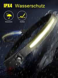 UNBON LED Fejlámpa Újratölthető USB-C 350 Lumen 5 Fénymód 230° Mozgásérzékelő IPX4 Vízálló Túrázás Futás Horgászat 7