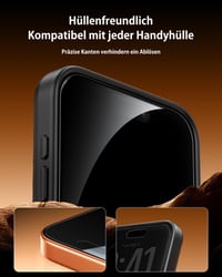 UNBREAKcable tvrdené sklo na ochranu súkromia pre iPhone 17 Pro Max (6,9 palca), Anti-Spy, odolné proti poškriabaniu, nezanecháva odtlačky prstov, bez bublín 7