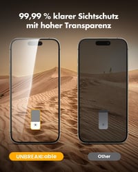 UNBREAKcable iPhone 16 Pro Max adatvédő edzett üveg fólia beépítő kerettel - 2 db 7