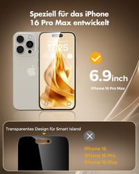 UNBREAKcable iPhone 16 Pro Max adatvédő edzett üveg fólia beépítő kerettel - 2 db 2