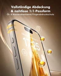 UNBREAKcable iPhone 16 Pro Max adatvédő edzett üveg fólia beépítő kerettel - 2 db 6