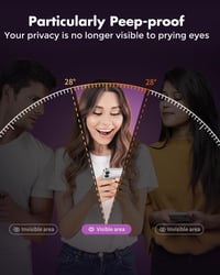 UNBREAKcable iPhone 16 15 adatvédelmi 28 fokos privacy edzett üveg kijelzővédő fólia teljes lefedéssel 2 db 3