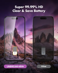 UNBREAKcable iPhone 16 15 adatvédelmi 28 fokos privacy edzett üveg kijelzővédő fólia teljes lefedéssel 2 db 7
