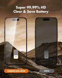 UNBREAKcable iPhone 16 Pro 6,3 hüvelykes adatvédelmi edzett üveg kijelzővédő anti-spy, teljes felület, telepítő kerettel, 2 db 7