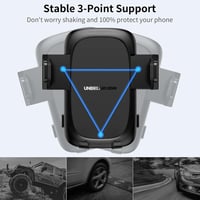 UNBREAKcable Univerzális autós mobiltartó szellőzőrácsra és műszerfalra, szilikon védelemmel iPhone Samsung Huawei Google LG készülékekhez 2