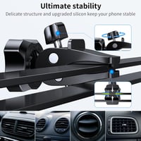 UNBREAKcable Univerzális autós mobiltartó szellőzőrácsra és műszerfalra, szilikon védelemmel iPhone Samsung Huawei Google LG készülékekhez 6