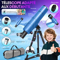 UncleHu Csillagászati távcső kezdőknek gyerekeknek felnőtteknek 22x-165x 90 mm 550 mm refraktor állvánnyal székkel mobiltelefon tartóval hor 6
