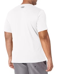 Pánske tričko Under Armour Sportstyle s logom na ľavej strane hrudi, bavlnené športové tričko voľného strihu, biele 4