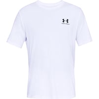 Pánske tričko Under Armour Sportstyle s logom na ľavej strane hrudi, bavlnené športové tričko voľného strihu, biele 8