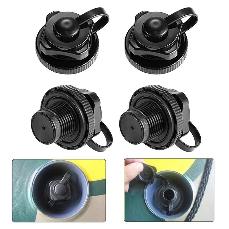 Uni-Fine nafukovací ventil pre čln 20 mm, náhradný vzduchový ventil pre kajak, gumený čln a rybársky čln, 4 ks