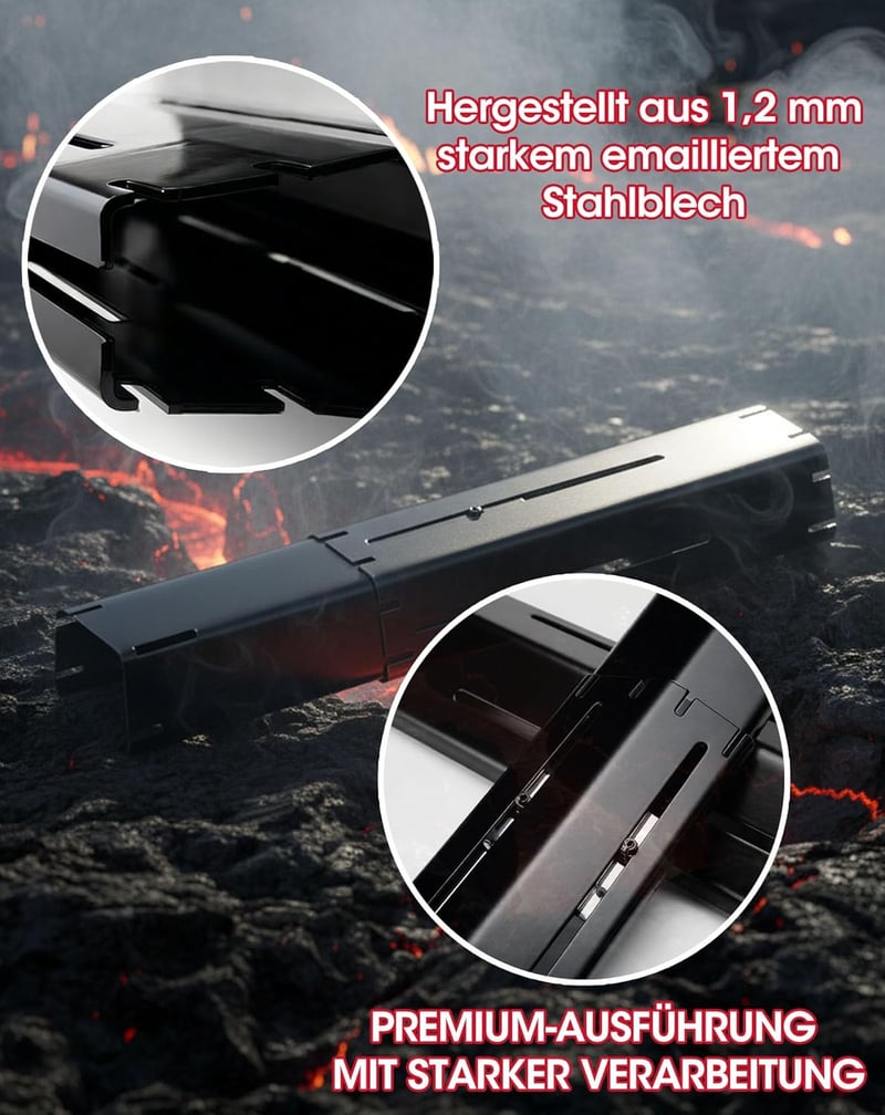 Unicook 30-53 cm-es állítható gázgrill égőfedél 3 db Weber Spirit kompatibilis