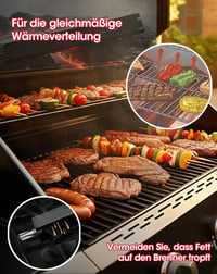 Unicook 30-53 cm-es állítható gázgrill égőfedél 3 db Weber Spirit kompatibilis 5