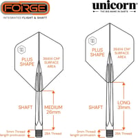 Set de fluturaș și tijă dintr-o singură piesă Unicorn Forge, 31 mm, transparent 4
