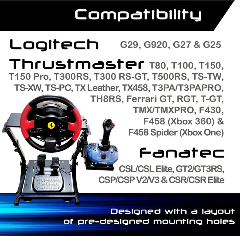 Unicview Versenyautó Szimulátor Állvány G29 G920 G923 Logitech Thrustmaster T150 PS4 PS5 Xbox
