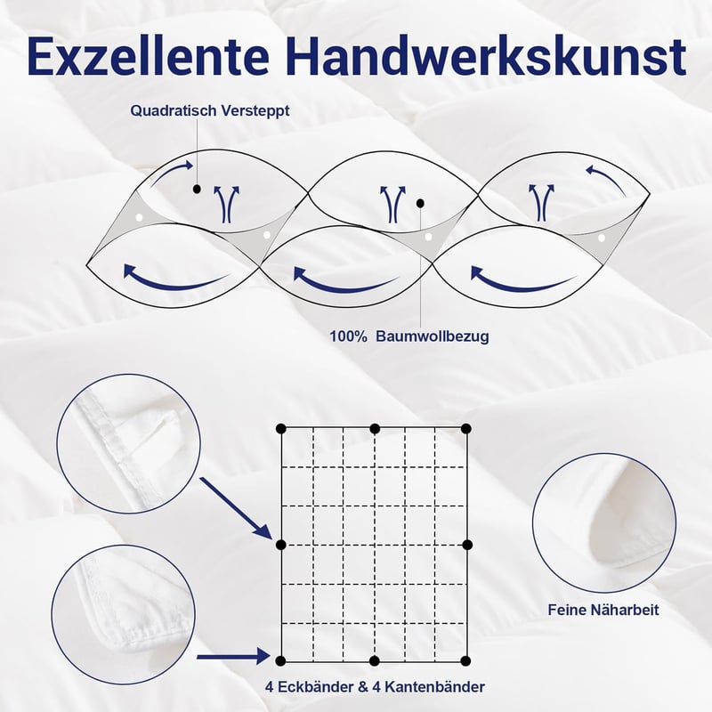 Uniency Pehelypaplan 220x240 cm Egész Éves Pamut Takaró 2100g