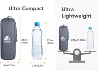 Unigear 500 g Ultralight felfújható levegős kemping matrac szürke, kis csomagméretű, vízálló csúszásgátló túrázáshoz 6