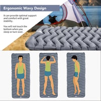 Unigear 500 g Ultralight felfújható levegős kemping matrac szürke, kis csomagméretű, vízálló csúszásgátló túrázáshoz 3