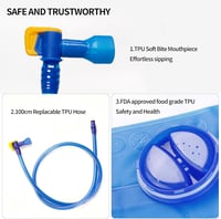 Unigear BPA/BPS-mentes hidratáló víztartály csővel hátizsákhoz 1L/1,5L/2L/2,5L/3L 3
