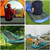 Unigear Sac de dormit de camping, saltea gonflabilă, impermeabil, ușor, verde, pentru exterior. 6