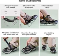 Unigear Crampons Cipőtüskék Jégre Hóra Túrázáshoz 24 Szöges Tapadó 5