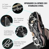 Unigear Crampons Cipőtüskék Jégre Hóra Túrázáshoz 24 Szöges Tapadó 2